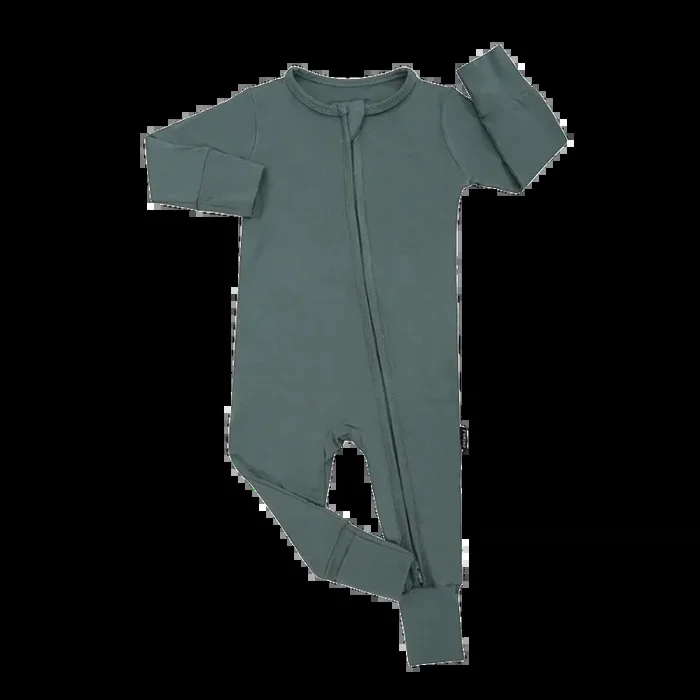 BELAN J Footless Sleeper with Fold-Over Cuffs – Leafy Green