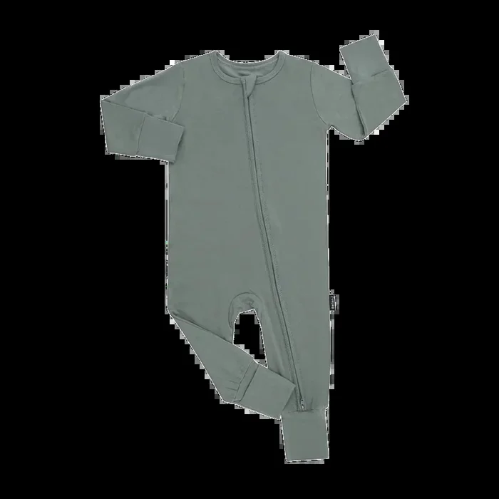 BELAN J Footless Sleeper with Fold-Over Cuffs – Moss