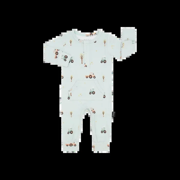 BELAN J Long Sleeves Pocket Romper – Tractor