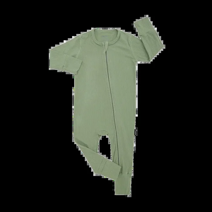 BELAN J Ribbed Bamboo Sleeper with Fold-over Cuffs – Clover