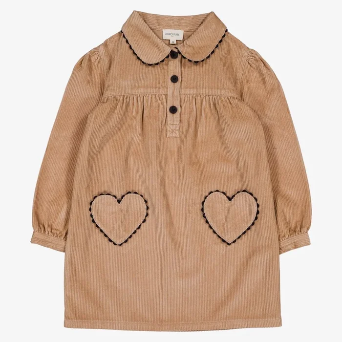 Belinda Dress – Beige Corduroy