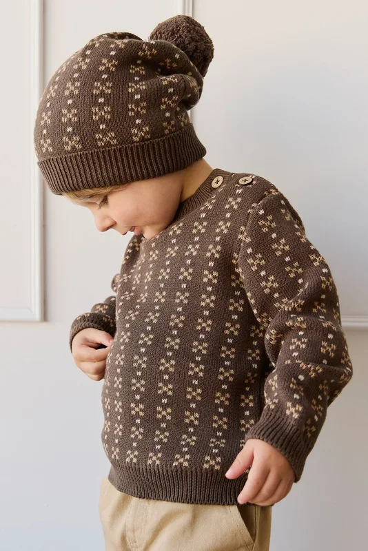 Bertie Hat – Fairisle Desert Palm