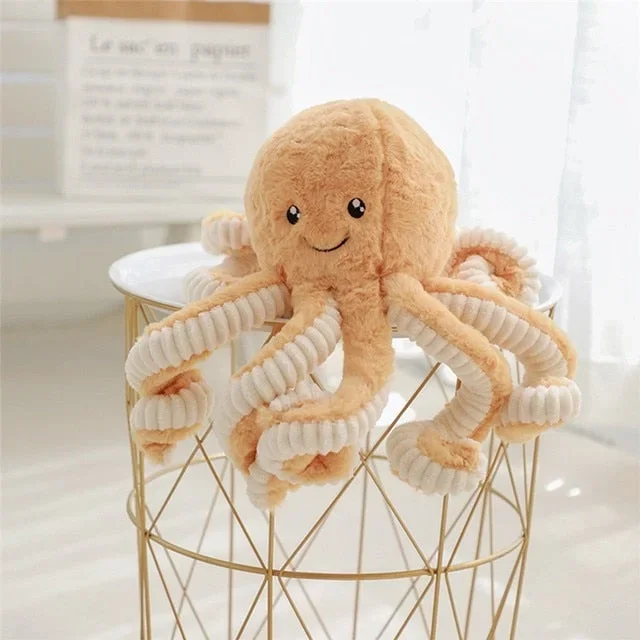 Betwenty Octopus Plush Toy 40 CM Brown
