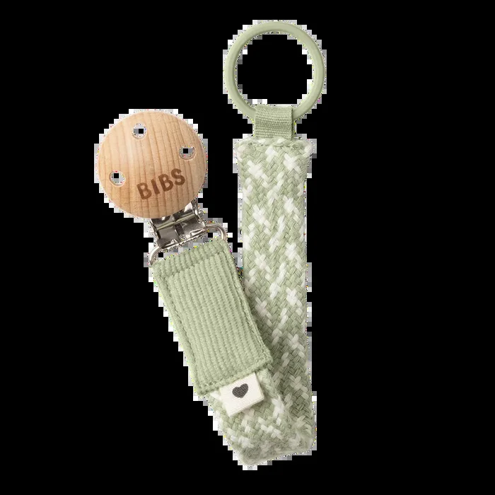 BIBS Pacifier Clip | Sage/Ivory