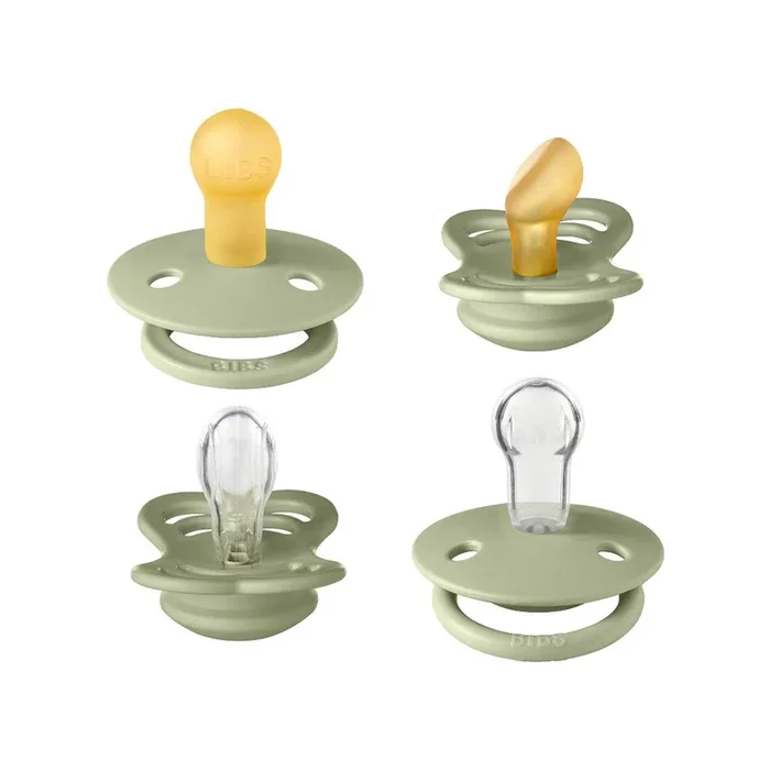 BIBS Try-It Mixed Pacifier Collection – Sage – 4 Pack