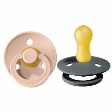 BIBS USA- Natural Rubber Pacifier 2 Pack – Blush/Iron
