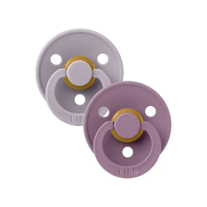 BIBS USA- Natural Rubber Pacifier 2 Pack – Fossil Grey/Mauve
