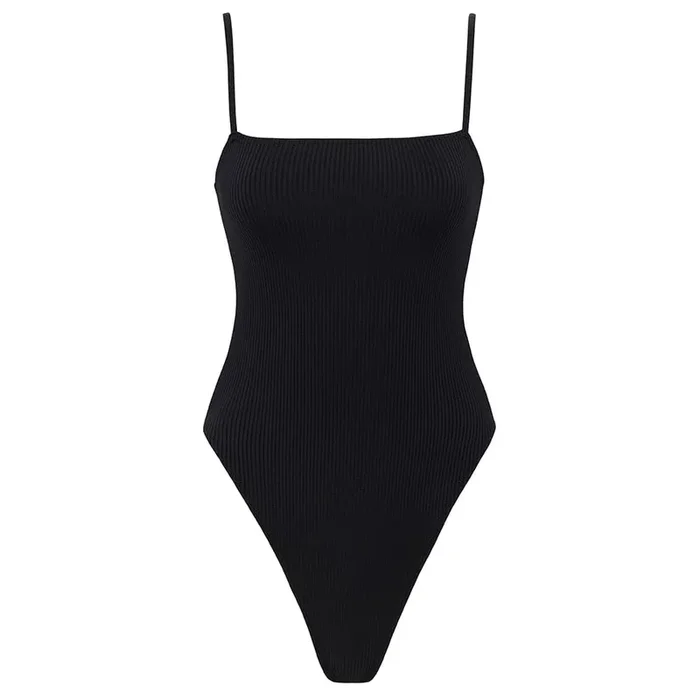 Black Rib Jacelyn One-piece