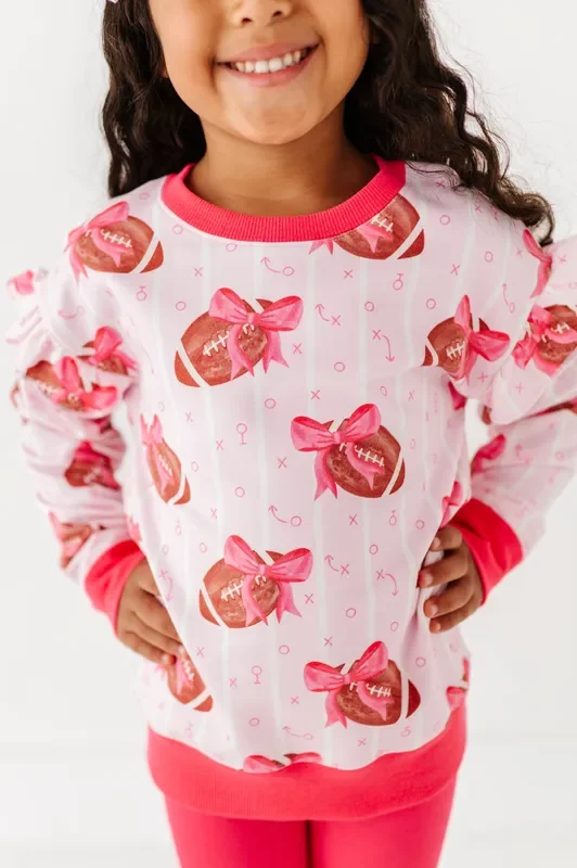 Blitz And Bows Ruffle Crewneck Sweatshirt