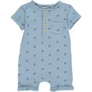 Blue henley Henry romper