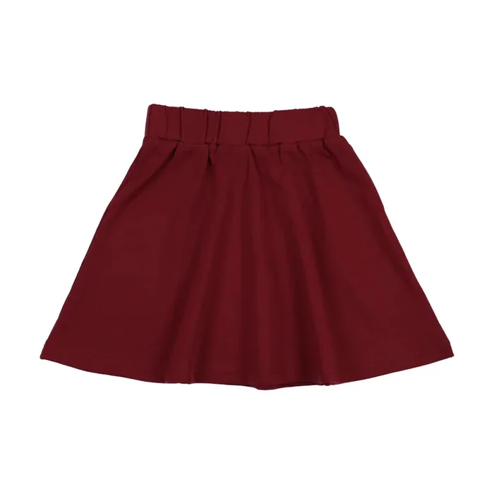 Bonjoy Red Letter Patch Skirt – Red