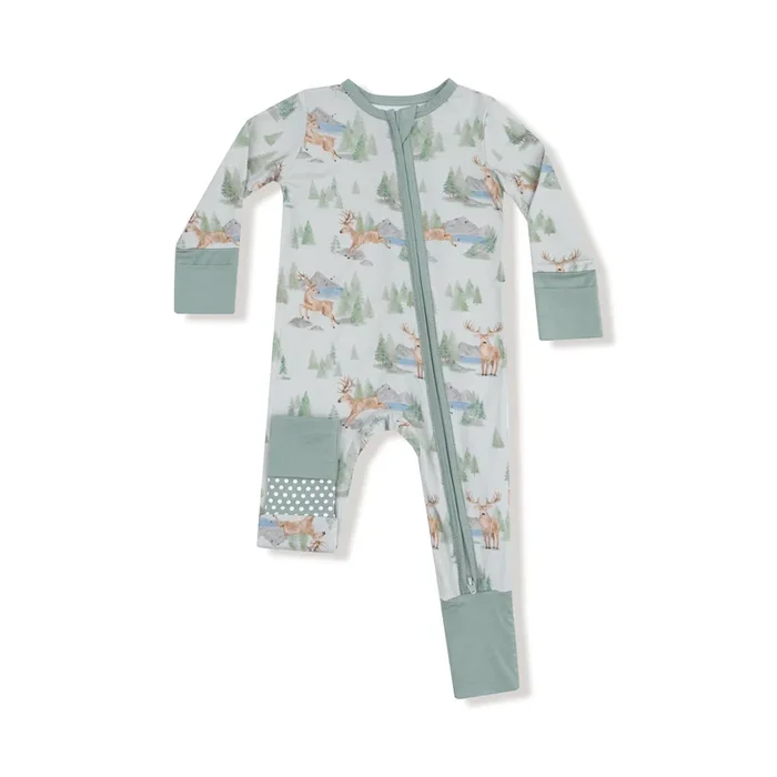 Boy 2-Way Zipper Romper | Buck Deer