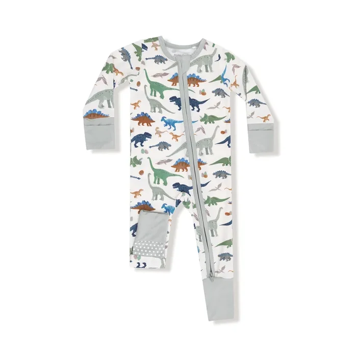 Boy 2-Way Zipper Romper | Washy Dinos