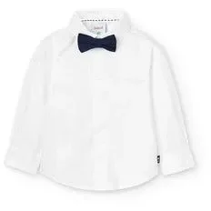 Boys’ shirt in white fantasy fabric