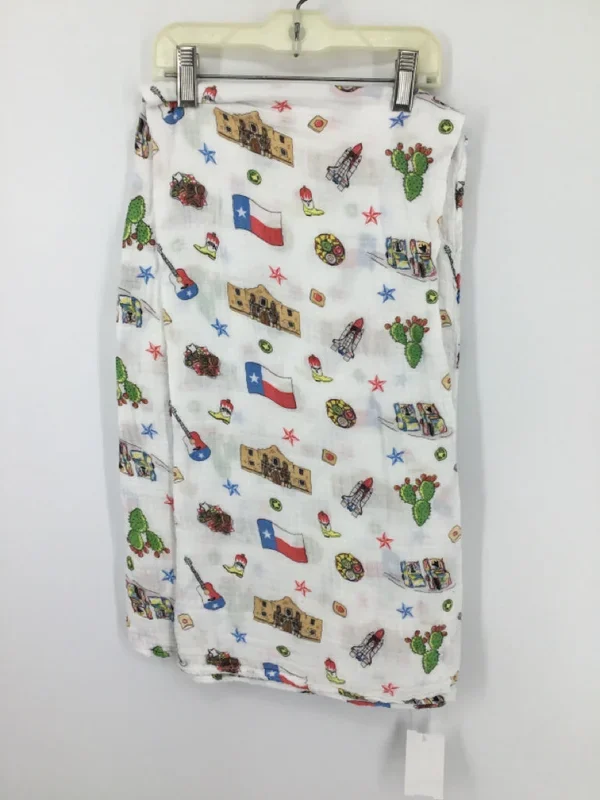 brandless White Print Blanket