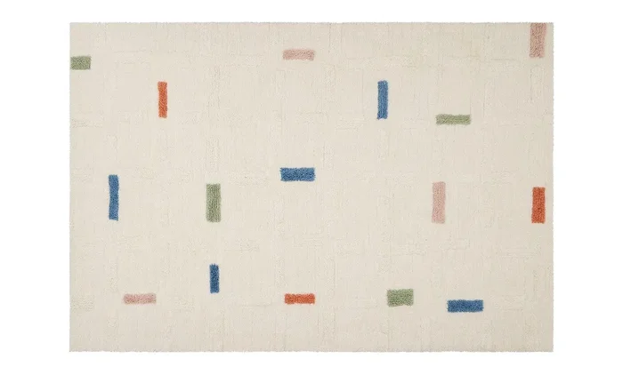 Brick Washable Wool Area Rug