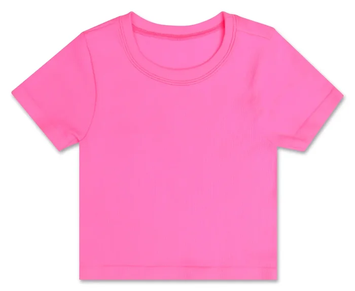 Bright Pink Ribbed Top