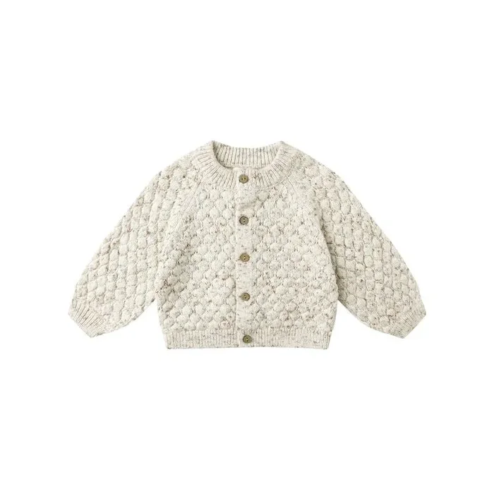 Bubble Knit Cardigan – Natural Confetti