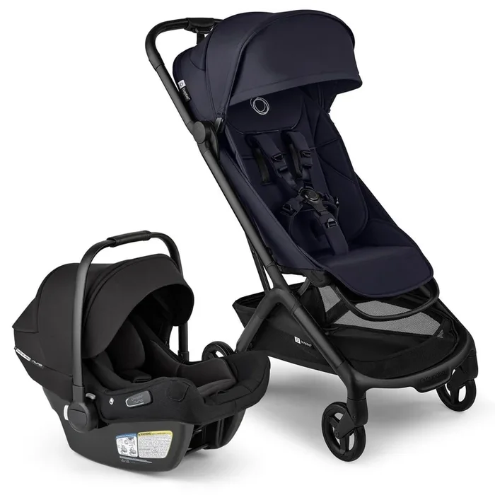 Bugaboo Butterfly 2 + Turtle Air Shield Travel System Bundle – Black / Deep Indigo / Deep Indigo / Black