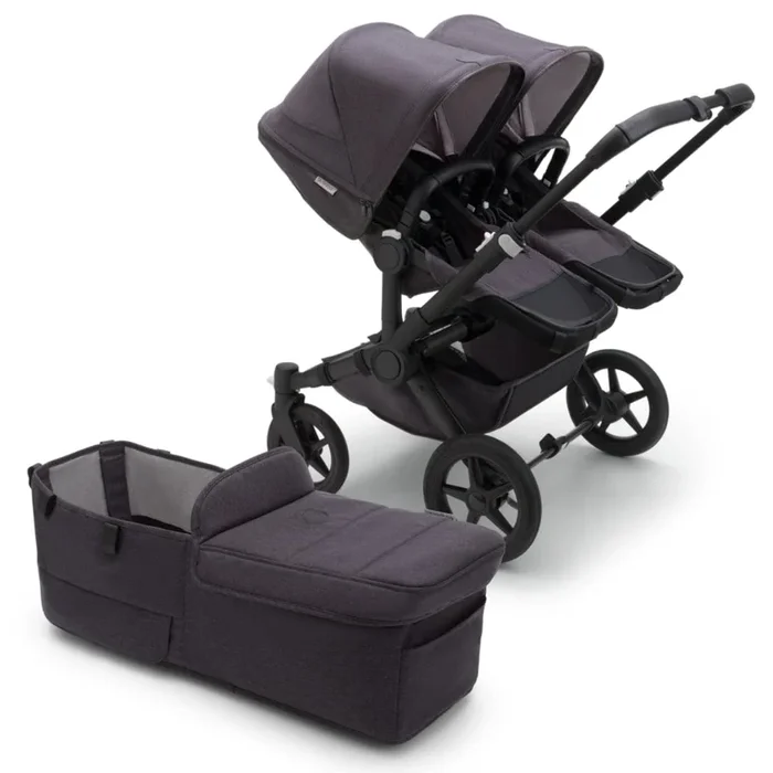 Bugaboo Donkey 5 Mineral Duo Complete Stroller Bundle – Black / Washed Black