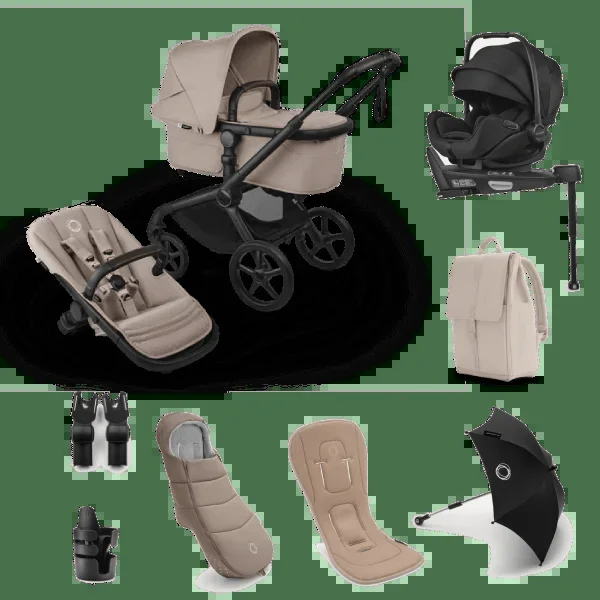 Bugaboo Fox 5 Renew Ultimate (Otter by Nuna) Travel System – Desert Taupe Melange