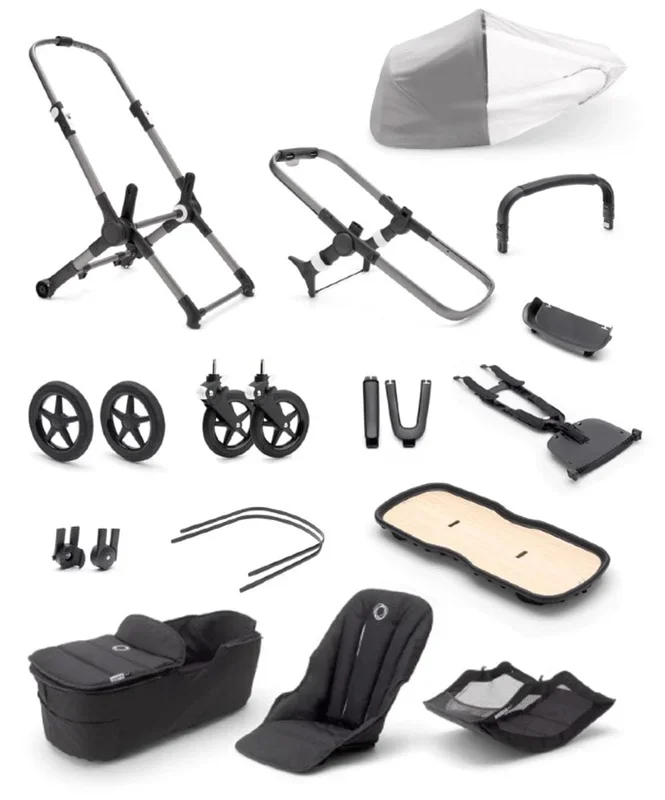 Bugaboo Fox3 Base + Style Set – Graphite / Grey Melange