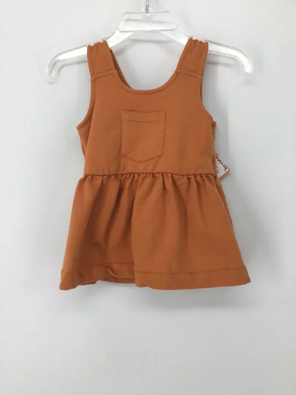 Burt’s Bees Baby Child Size 3-6 Months Orange Dress – girls