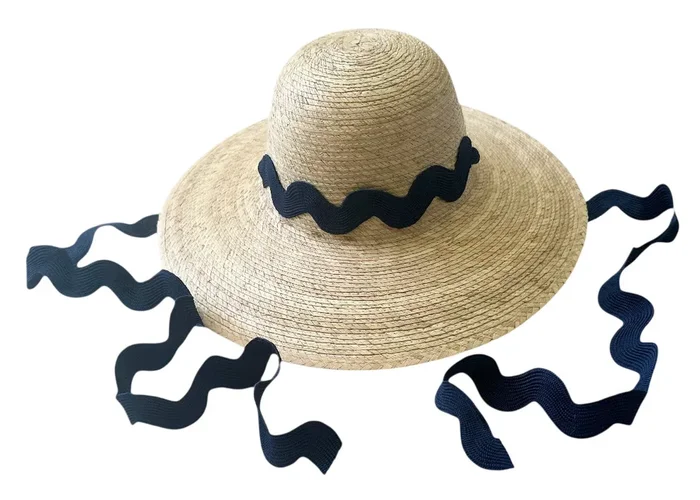 Buttercup Little Girl’s Hat – Navy Ric-rac Ribbon