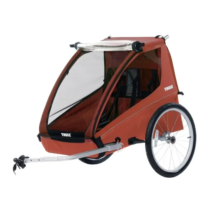 Cadence 2 Seat Bicycle Trailer – Hot Sauce Red