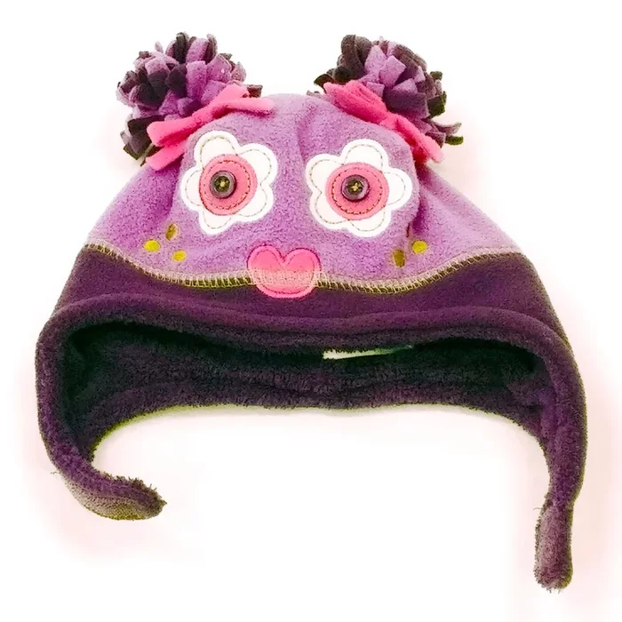 Calikids Microfleece Monster Winter Hat – Plum (M)