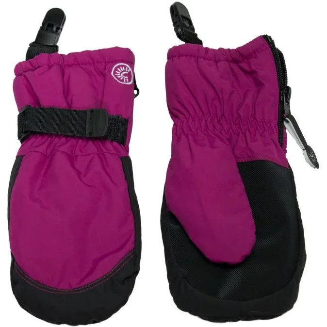 Calikids Mitten with Clips Fuchsia