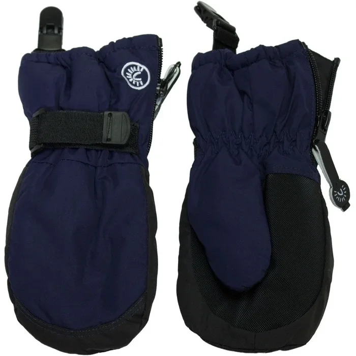 Calikids Mitten with Clips Navy