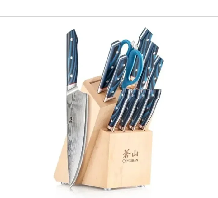 Cangshan Seagull Series 12-Piece Knife Block Set, X-7 Steel (See Description)