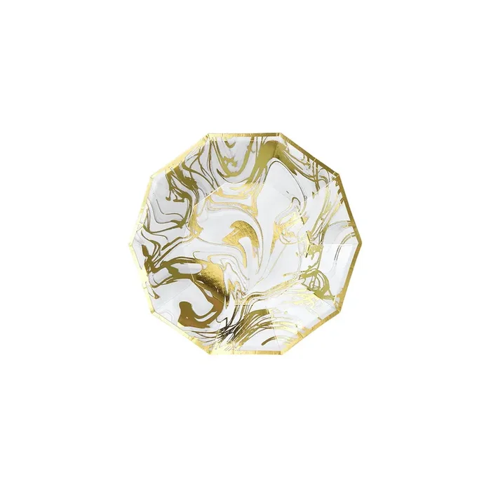 Carrara Marble Small Plates (10 Per Pack)
