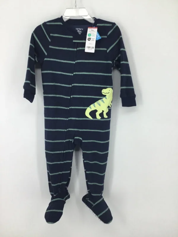 Carter’s Child Size 18 Months Navy Sleepers