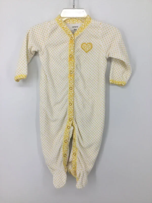 Carter’s Child Size 6 Months Yellow Sleepers
