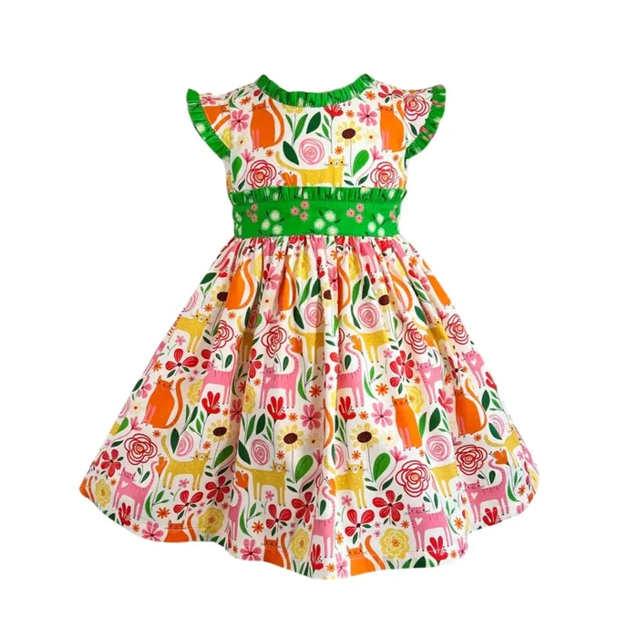 Cat’s Meow Ethel Vintage Dress W/ Hairbow