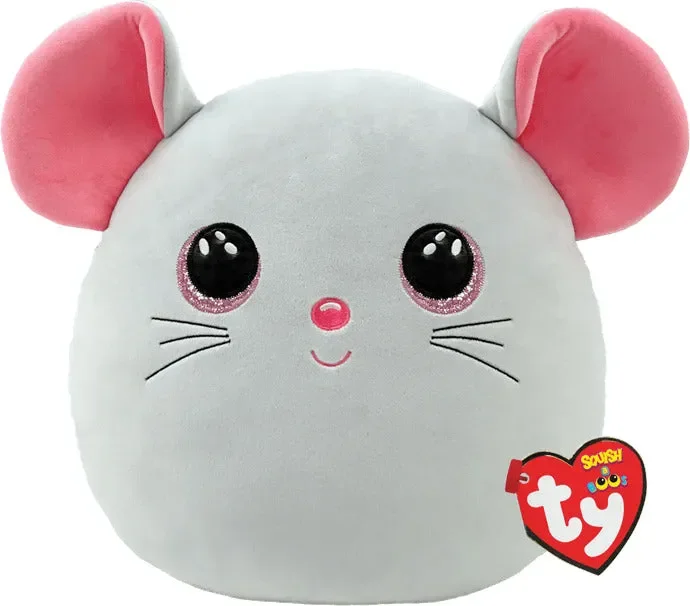 Catnip, Grey Mouse Squishy Beanie (large)