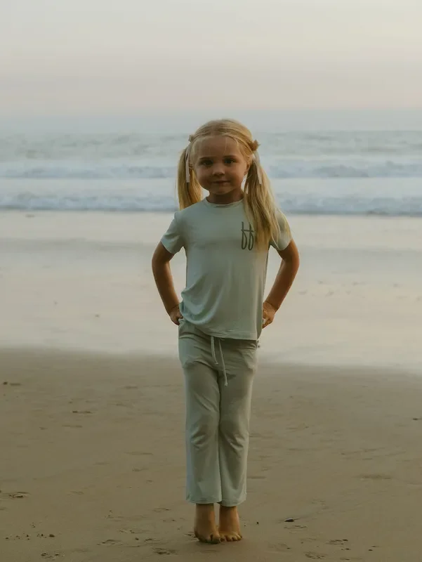 Child Short Sleeve Bamboo Lounge Set | Meet Me At The Beach