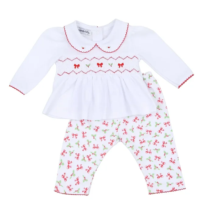Chloe Smocked Collared Pant Set