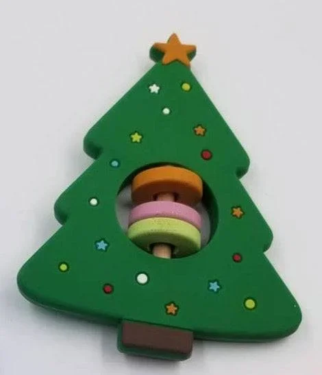 Christmas Tree Teething Rattle