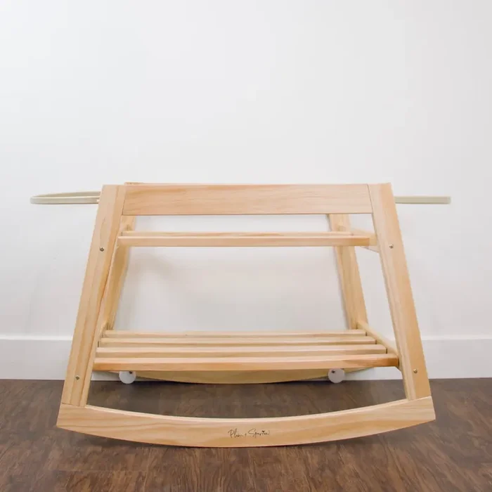 Classic Rockingmoses Bassinet Standwith Brakenatural