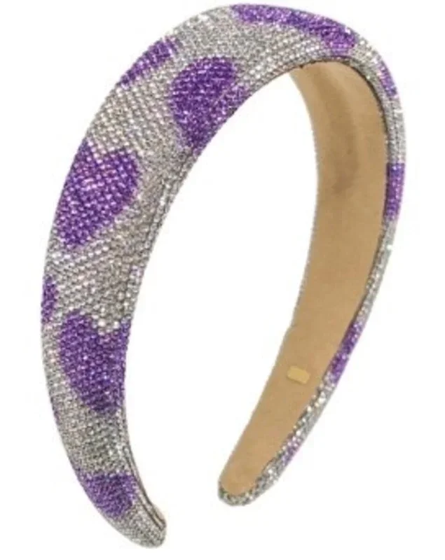 Clear Lavender Fully Crystalized Heart Headband