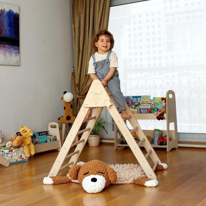 Climbing Triangle With Ramp | Foldable Montessori Climbing Set