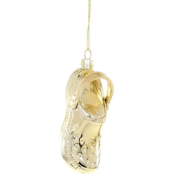 Clog Ornament, Gold