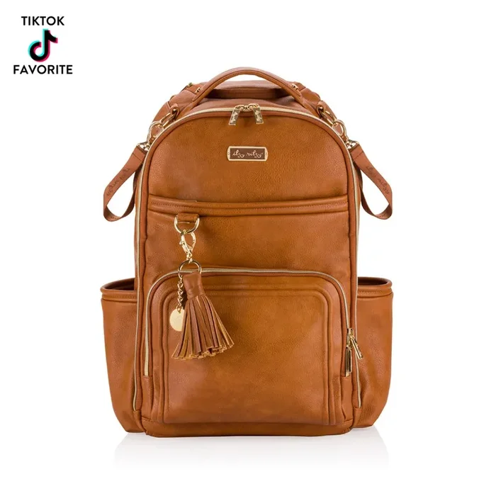 Cognac Boss Plus Diaper Bag Backpack