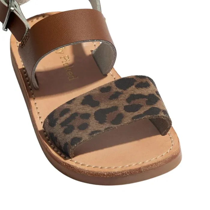 Cognac With Leopard Sanibel Sandal