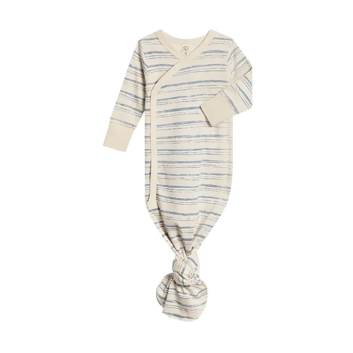 Colored Organics Indy Kimono Gown – Wave Stripe/ Rain