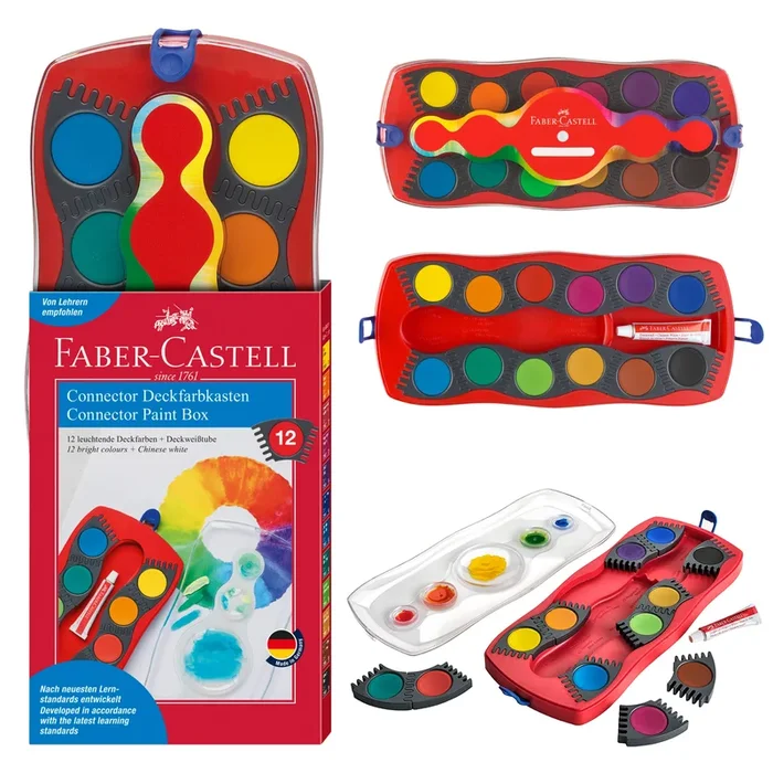 Connector Watercolor Paints for Kids 12 Super Bright Colors
