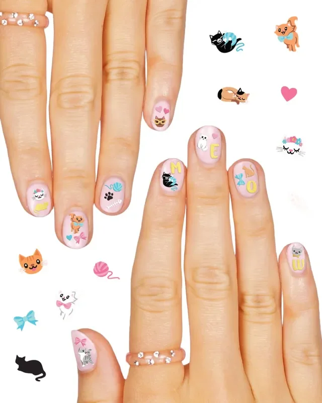 Cool Cat Nail Stickers – 608 Nail Stickers